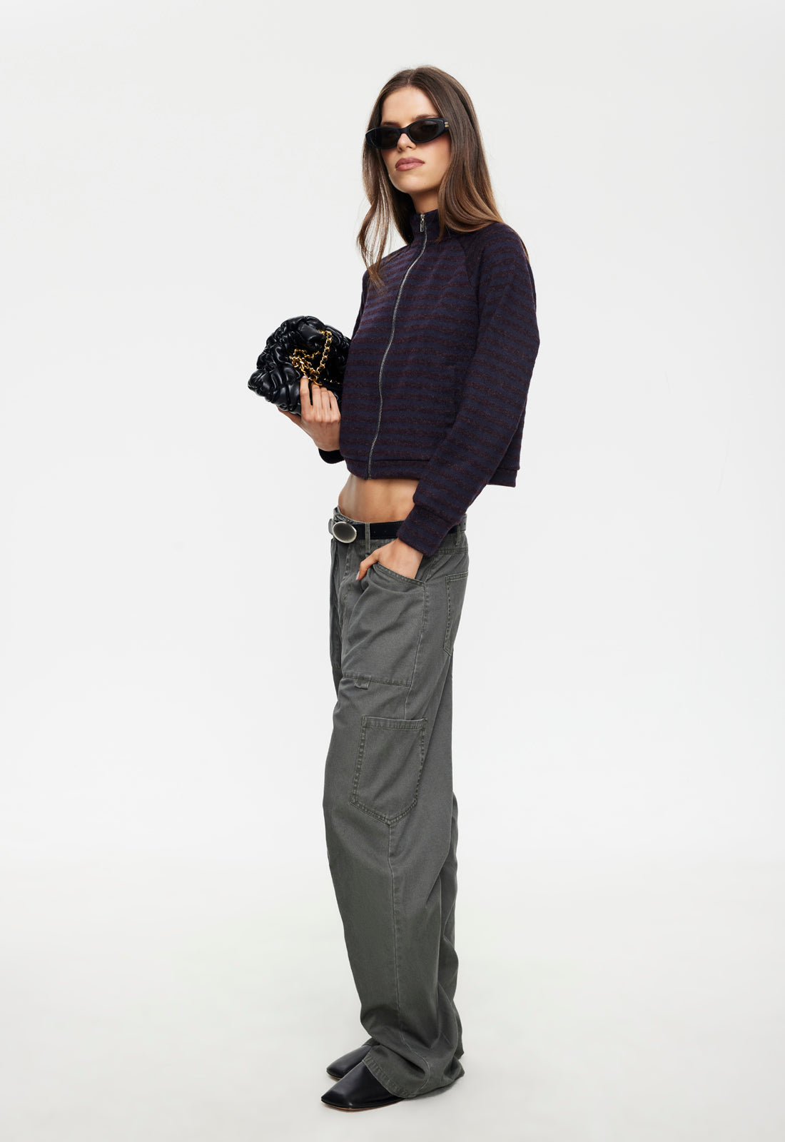 Lioness Fashion Outlets | Bloom Knit Jacket - Forest Stripe