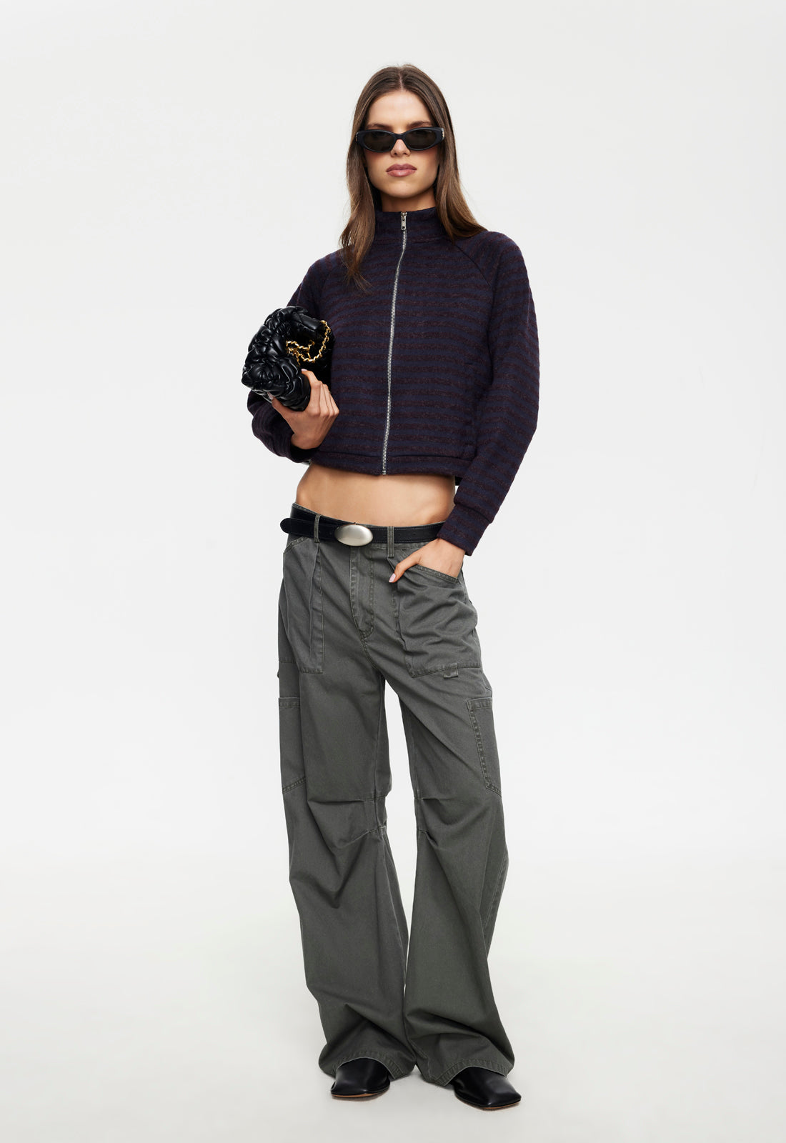 Lioness Fashion Outlets | Bloom Knit Jacket - Forest Stripe