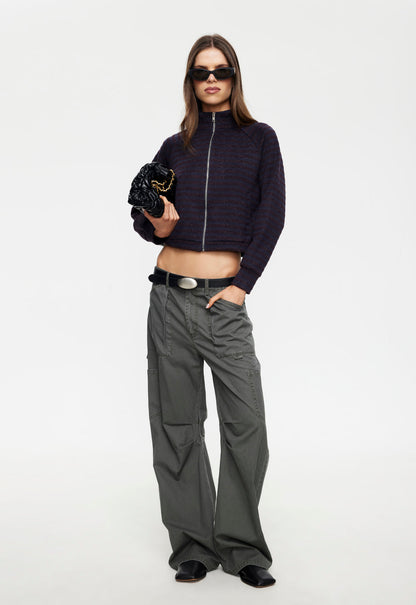Lioness Fashion Outlets | Bloom Knit Jacket - Forest Stripe