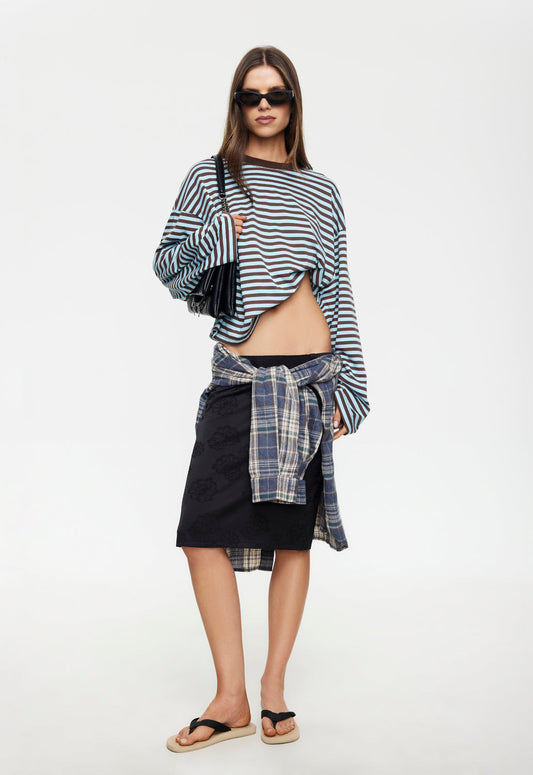 Lioness Fashion US | Bloom Long Sleeve - Chocolate Sea Stripe