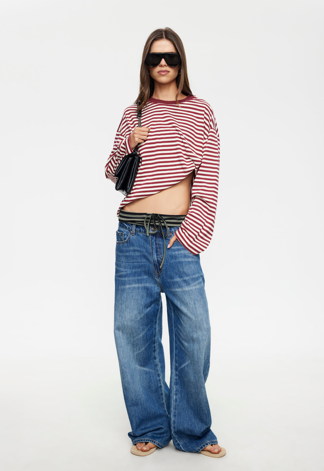 Lioness Fashion Store | Bloom Long Sleeve - WIne Stripe