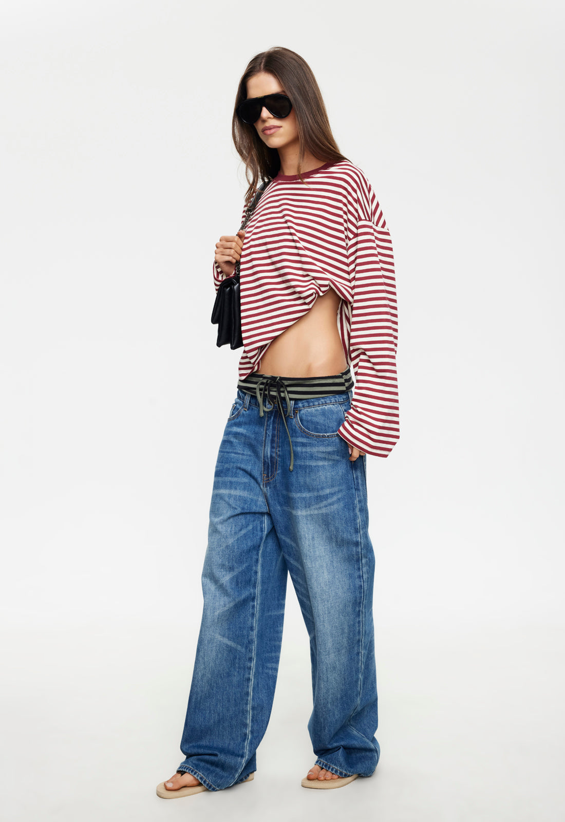 Lioness Fashion Store | Bloom Long Sleeve - WIne Stripe