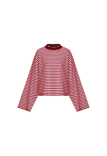 Lioness Fashion Store | Bloom Long Sleeve - WIne Stripe