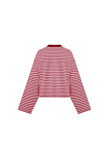 Lioness Fashion Store | Bloom Long Sleeve - WIne Stripe