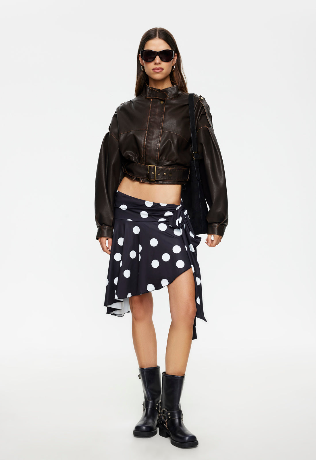 Lioness Fashion For Sale | GIGI LEATHER JACKET - CHOCOLATE
