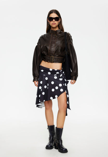 Lioness Fashion For Sale | GIGI LEATHER JACKET - CHOCOLATE