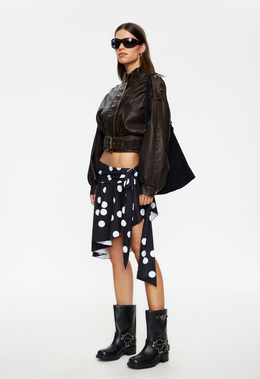 Lioness Fashion For Sale | GIGI LEATHER JACKET - CHOCOLATE