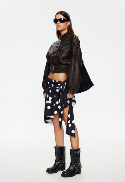 Lioness Fashion For Sale | GIGI LEATHER JACKET - CHOCOLATE