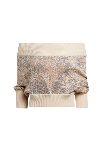 Lioness Fashion Near Me | Adriana Off Shoulder Top - Leopard