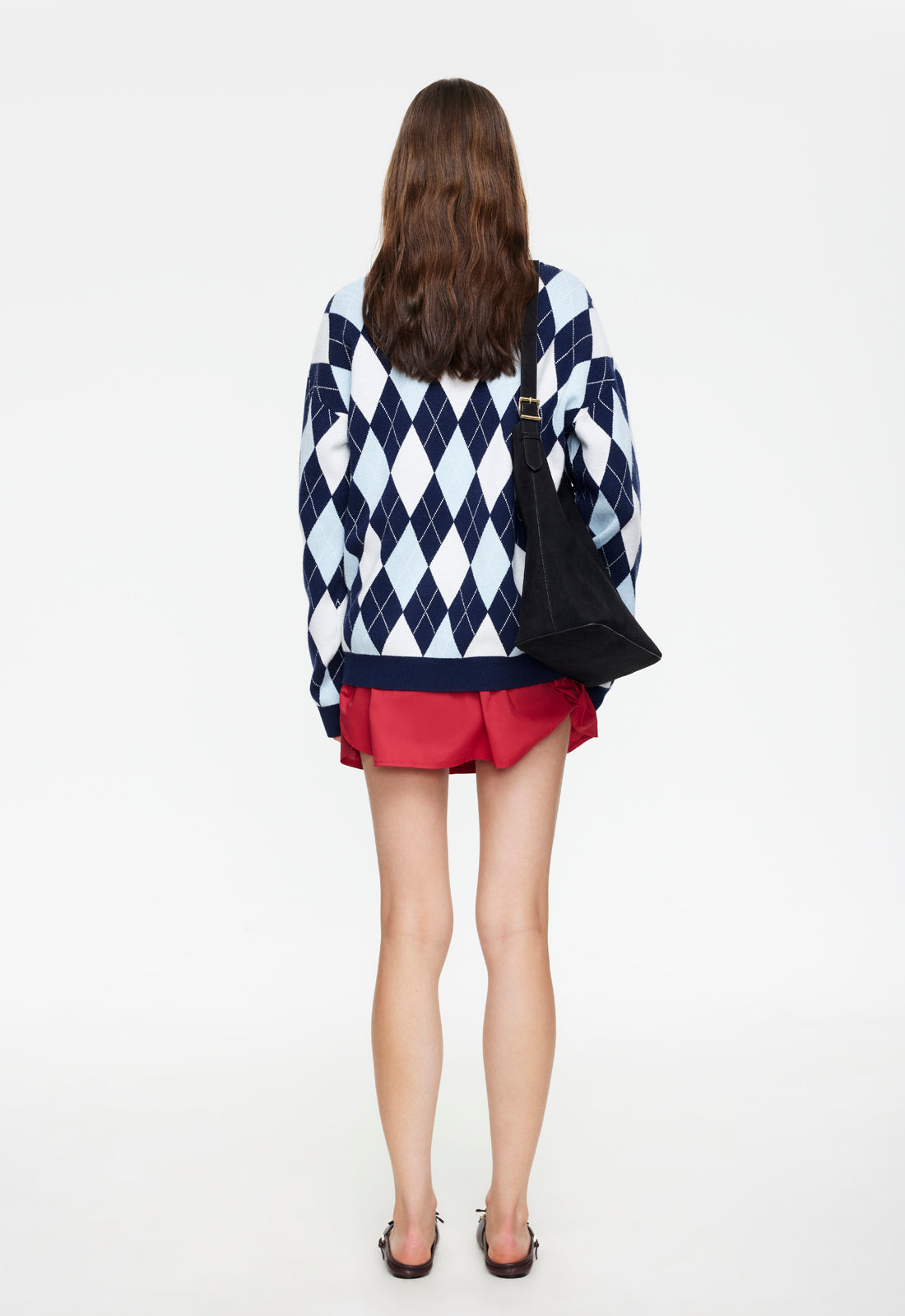 Lioness Fashion Online | PRADO KNIT - BLUE ARGYLE
