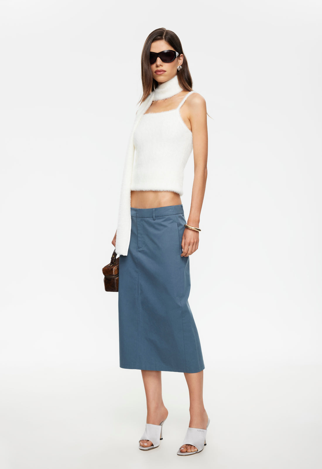 Lioness Fashion Outlet | Famiglia Midi Skirt - Slate