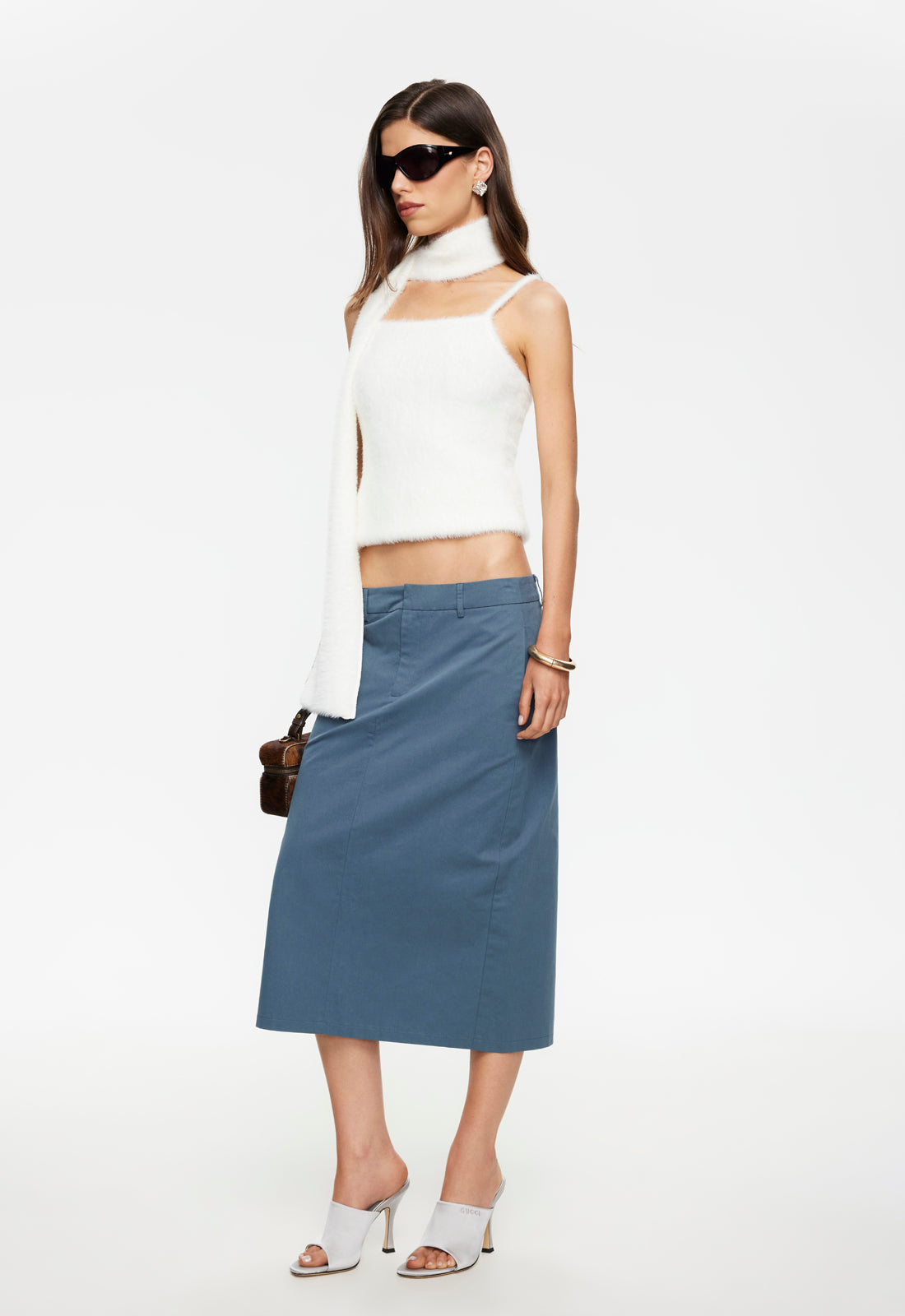 Lioness Fashion Outlet | Famiglia Midi Skirt - Slate