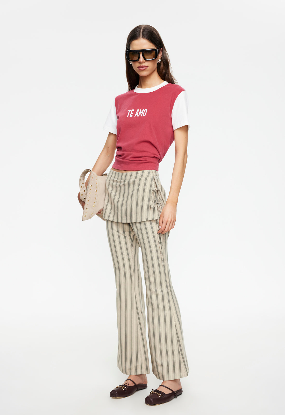 Lioness Fashion Outlets | ALPINE PANT - BEIGE STRIPE