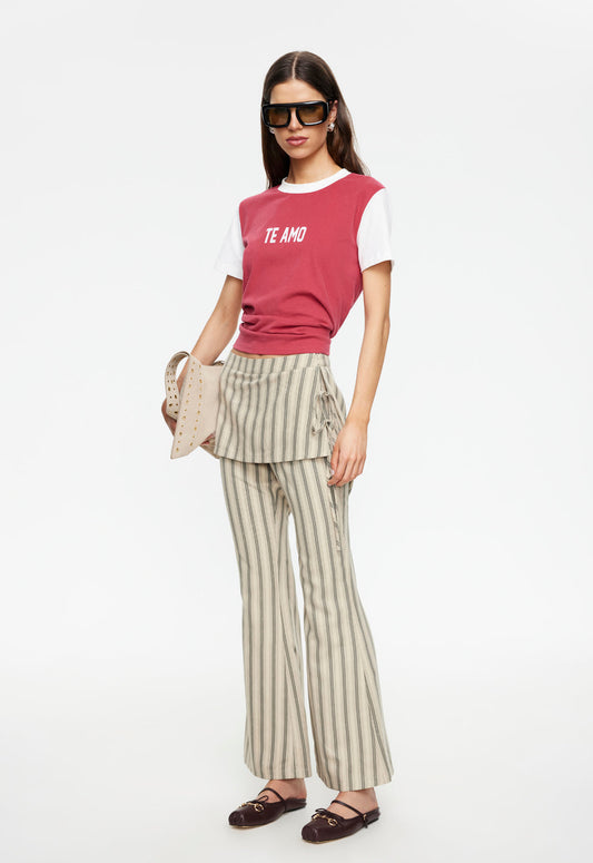 Lioness Fashion Outlets | ALPINE PANT - BEIGE STRIPE
