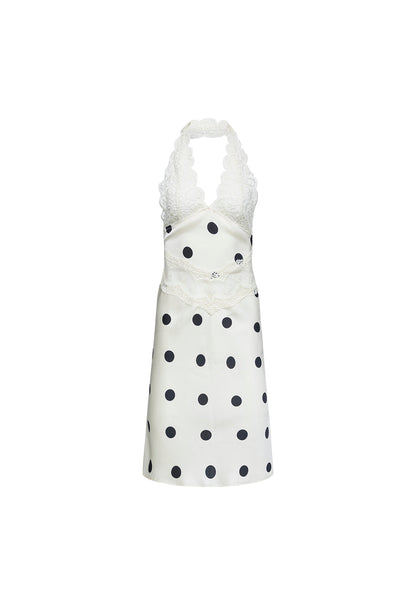 Lioness Fashion Store | Solana Midi Dress - Cream Polka