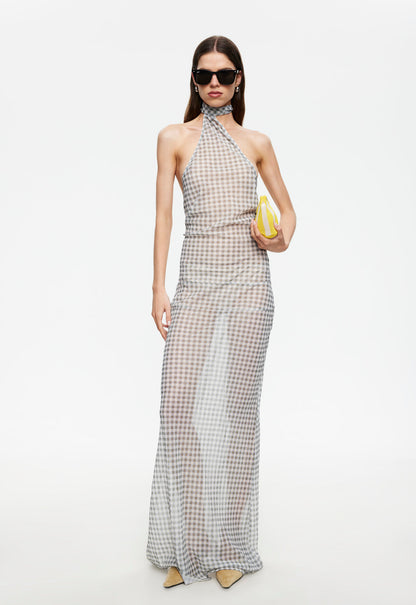 Lioness Fashion US | LUX MAXI DRESS - SKY CHECK