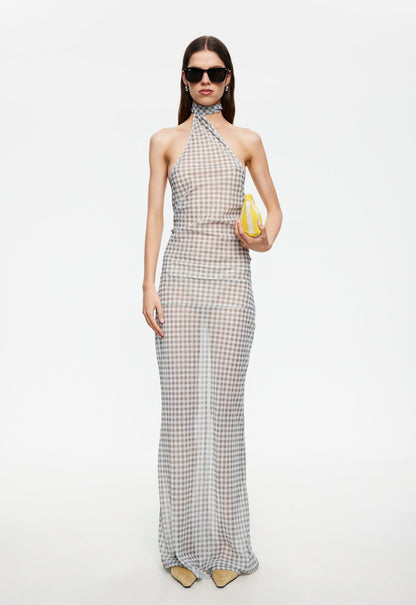 Lioness Fashion US | LUX MAXI DRESS - SKY CHECK