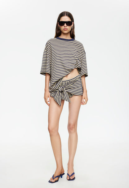 Lioness Fashion Outlet | Bloom Bubble Skort - Beige Stripe