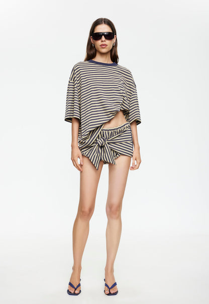 Lioness Fashion Outlet | Bloom Bubble Skort - Beige Stripe