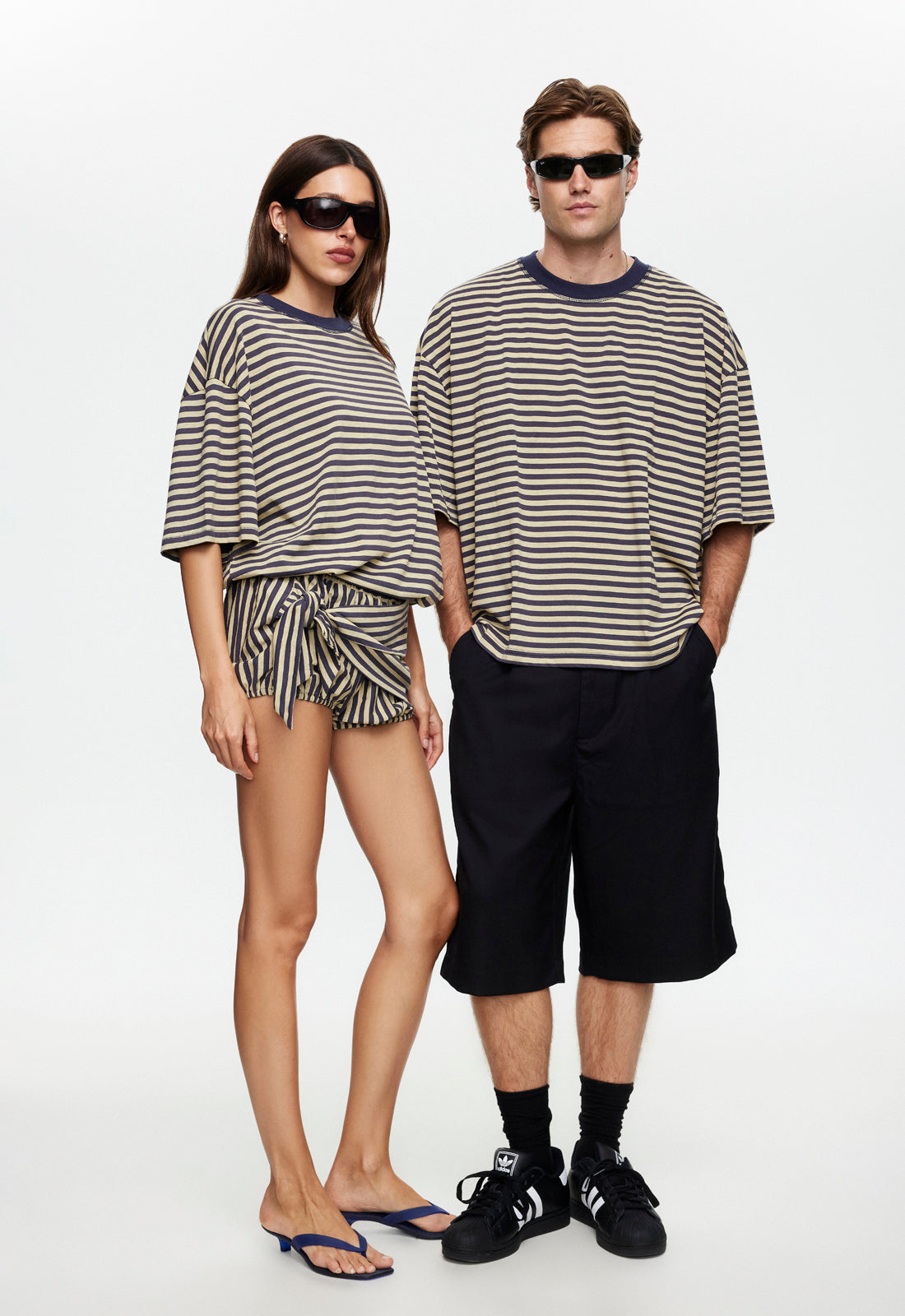 Lioness Fashion Outlets | Bloom Short Sleeve - Beige Stripe
