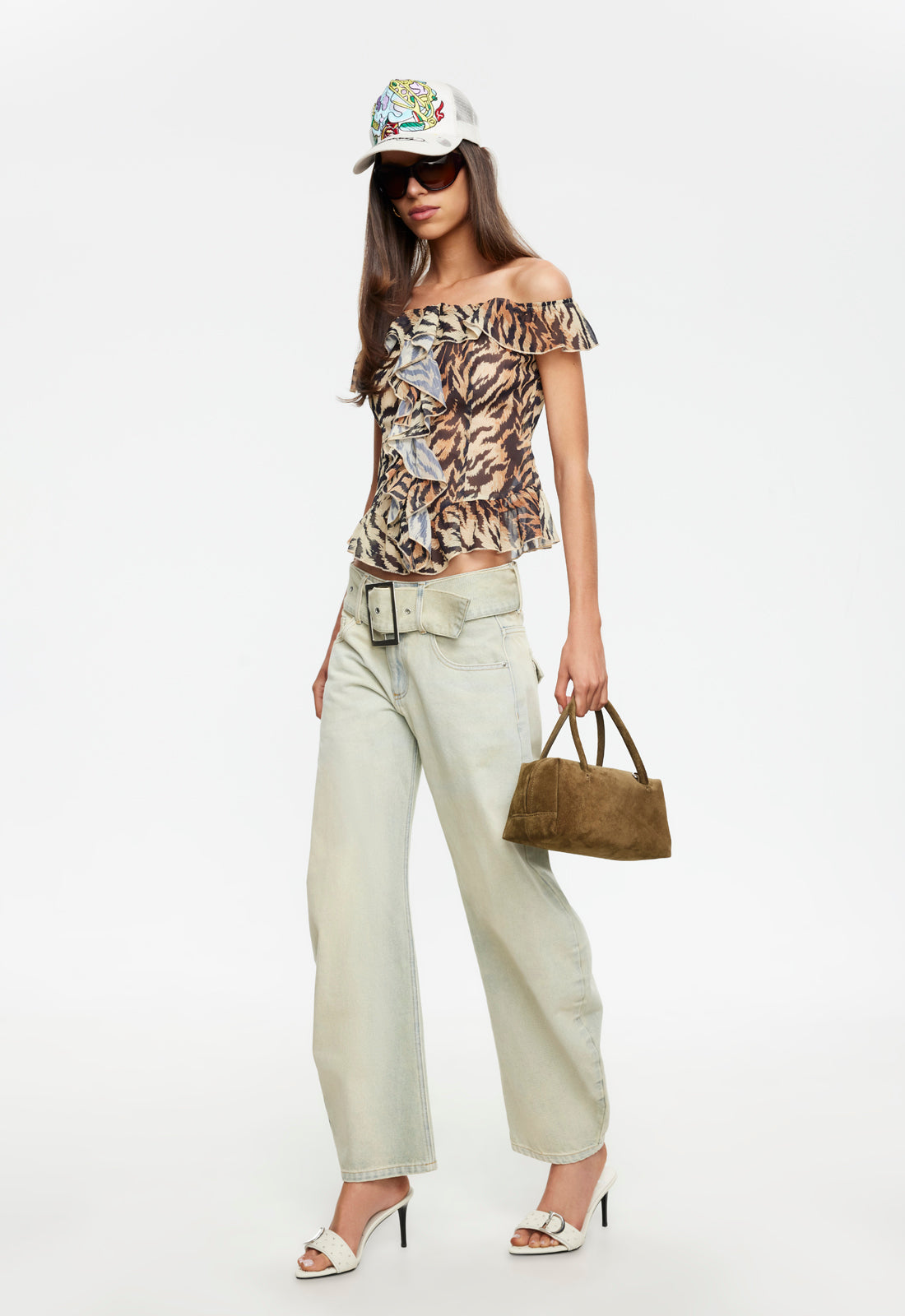 Lioness Fashion Sale | Truffle Ruffle Top - Tiger