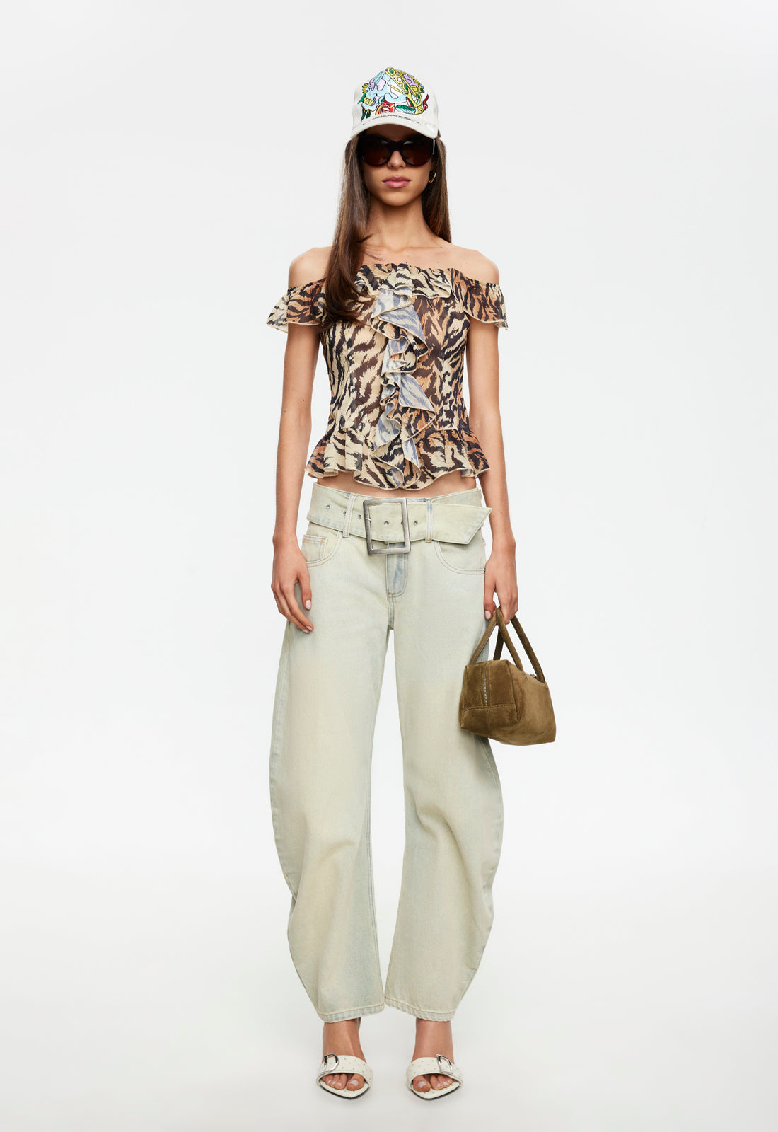 Lioness Fashion Sale | Truffle Ruffle Top - Tiger