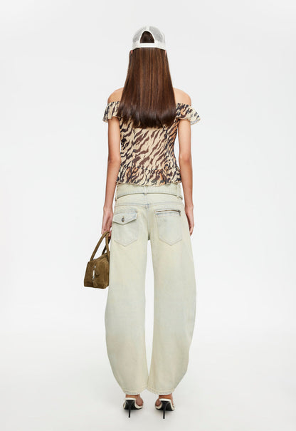 Lioness Fashion Sale | Truffle Ruffle Top - Tiger