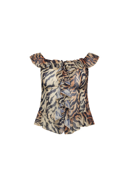 Lioness Fashion Sale | Truffle Ruffle Top - Tiger