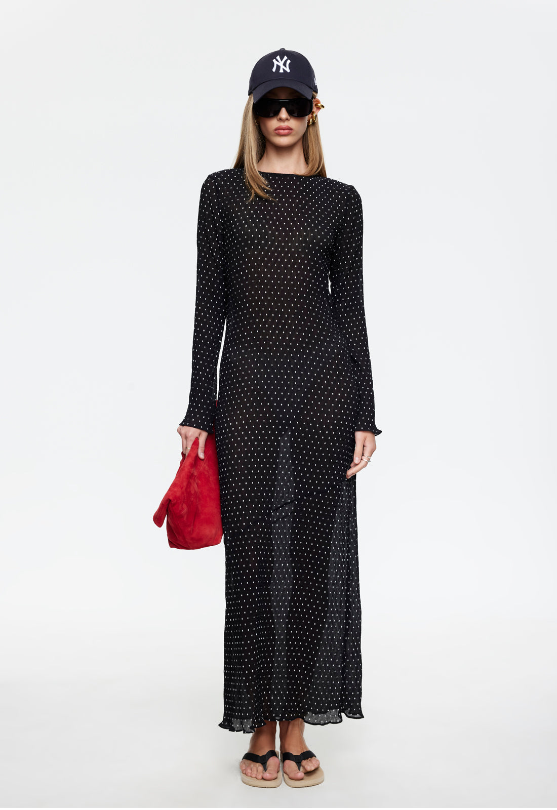 Lioness Fashion Outlet | HAVEN MAXI DRESS - NOIR POLKA