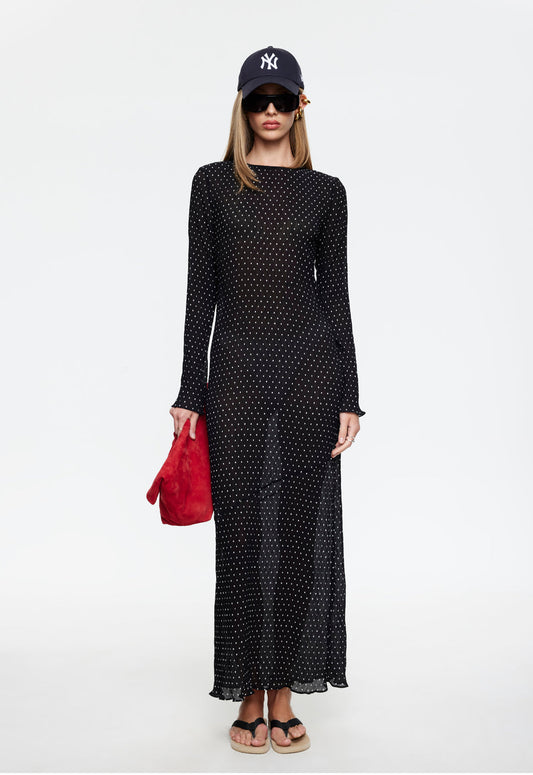 Lioness Fashion Outlet | HAVEN MAXI DRESS - NOIR POLKA