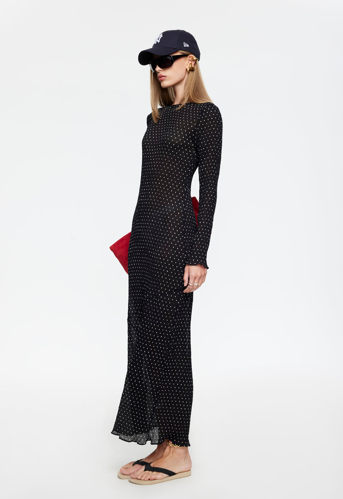 Lioness Fashion Outlet | HAVEN MAXI DRESS - NOIR POLKA