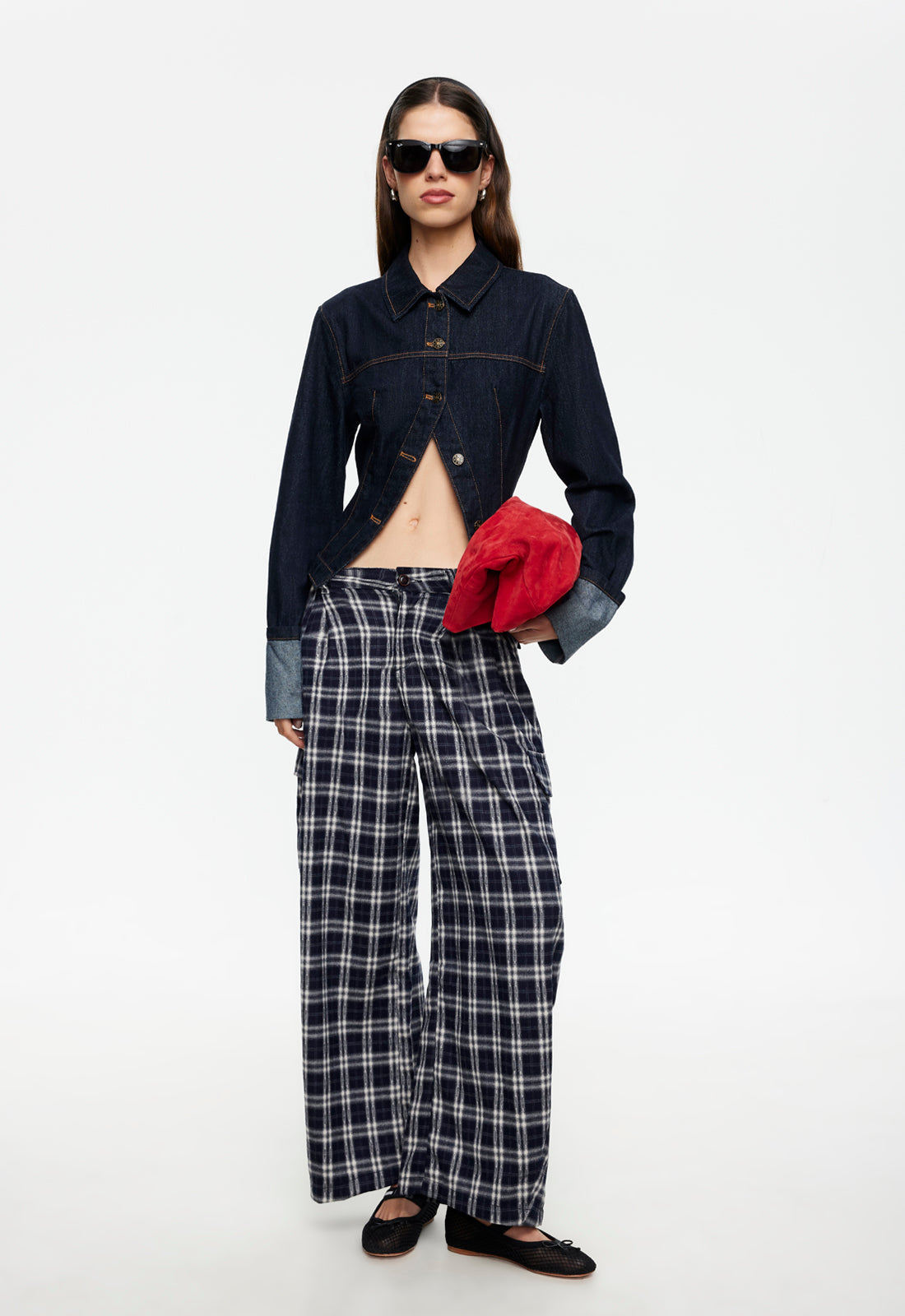 Lioness Fashion US | Nova Pant - Navy Plaid