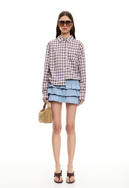 Lioness Fashion Online | SOLSTICE MINI SKORT - SLATE BLUE
