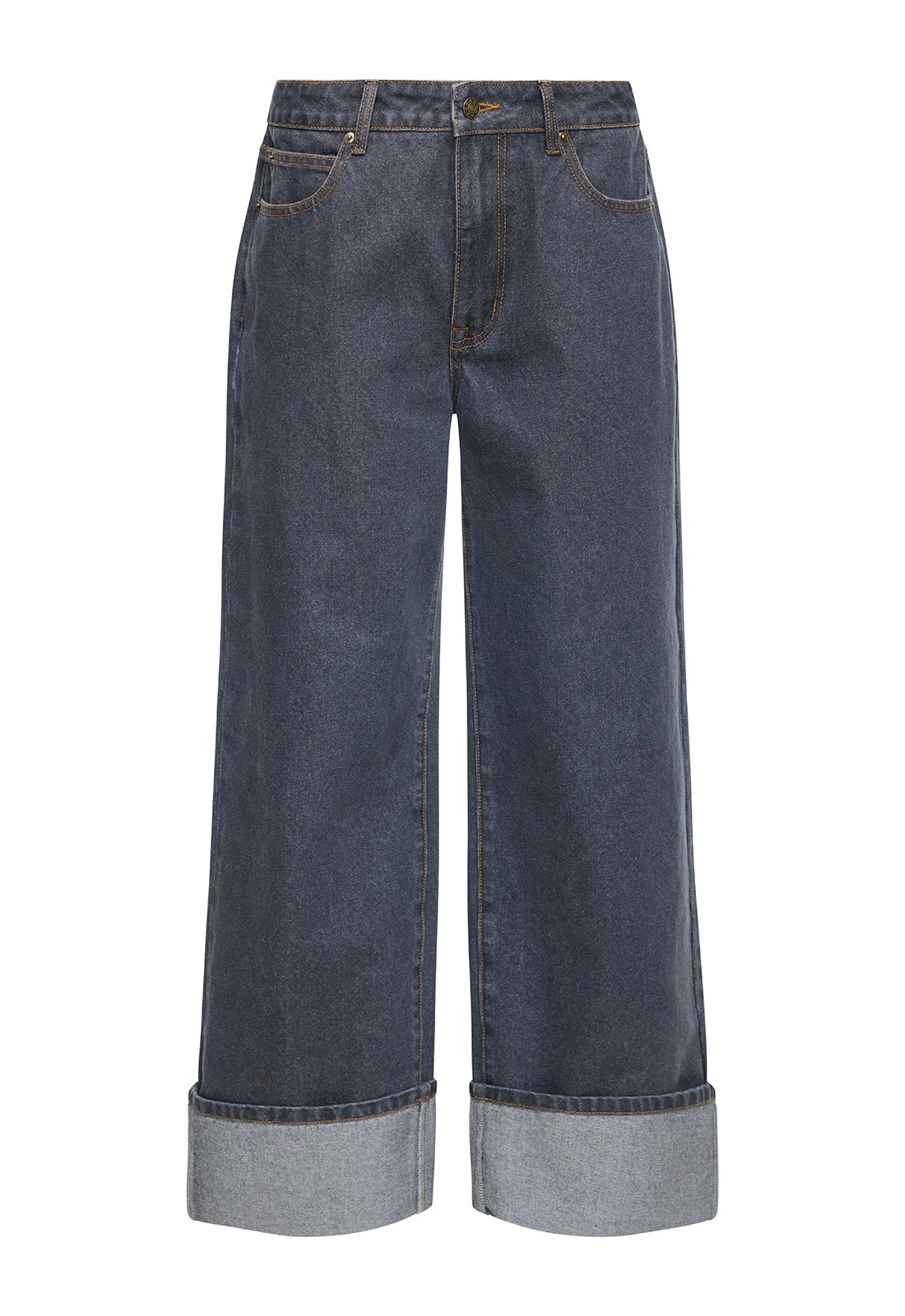 Lioness Fashion For Sale | Top Model Cuffed Jean - Charcoal