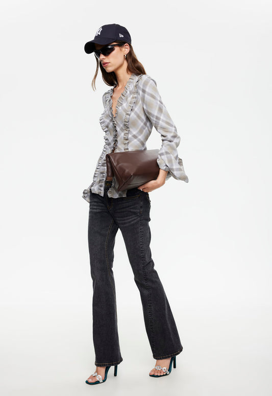 Lioness Fashion Near Me | Odette Long Sleeve - Ash Plaid