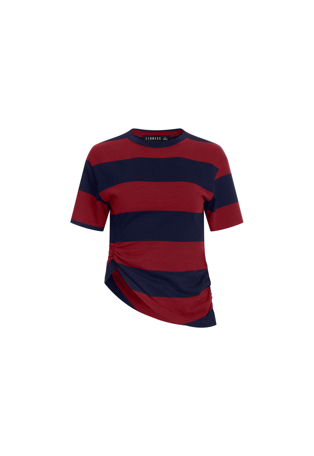 Lioness Fashion Store | In Transits Tee - Burgundy Stripe