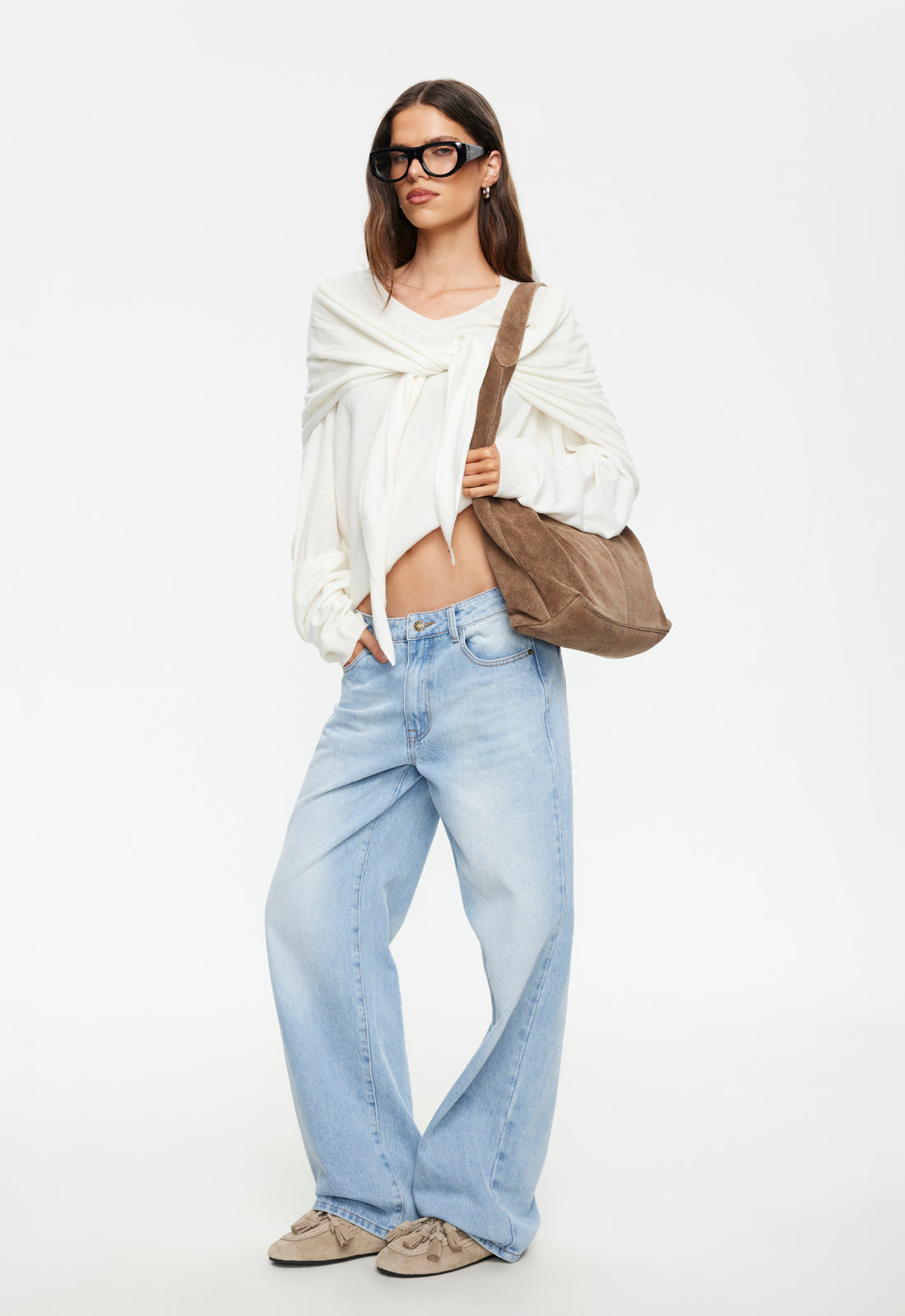 Lioness Fashion Online | Olsen V Knit - Porcelain