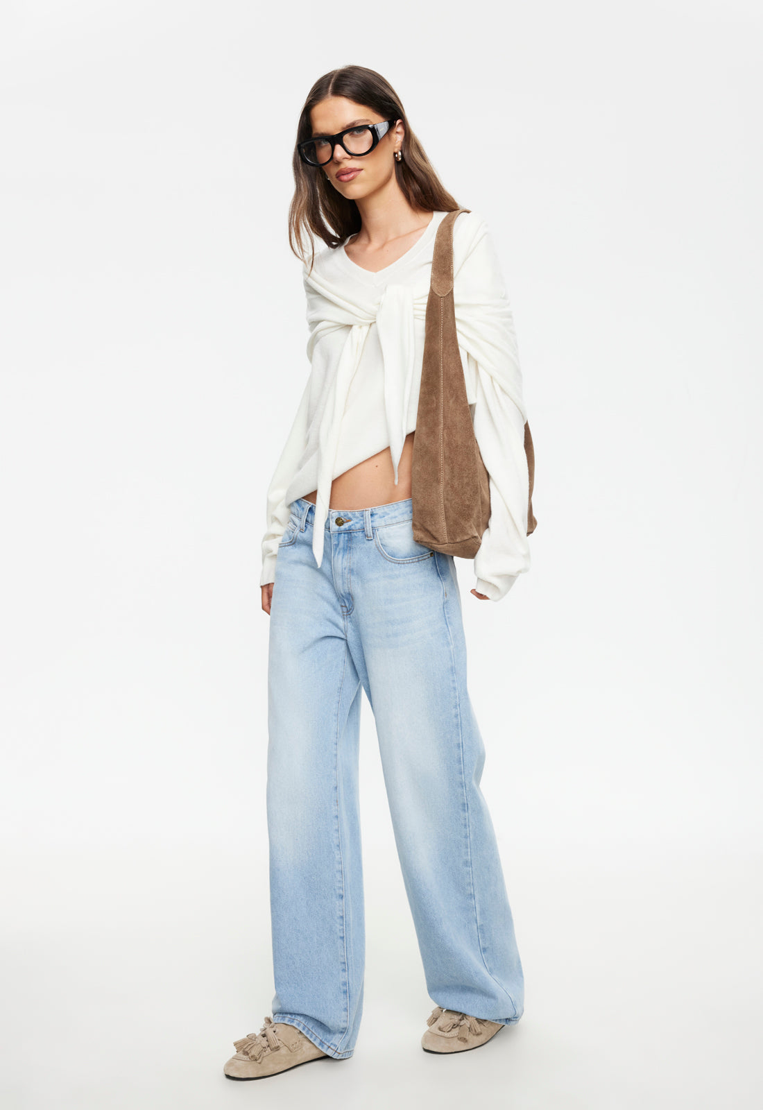 Lioness Fashion Online | Olsen V Knit - Porcelain