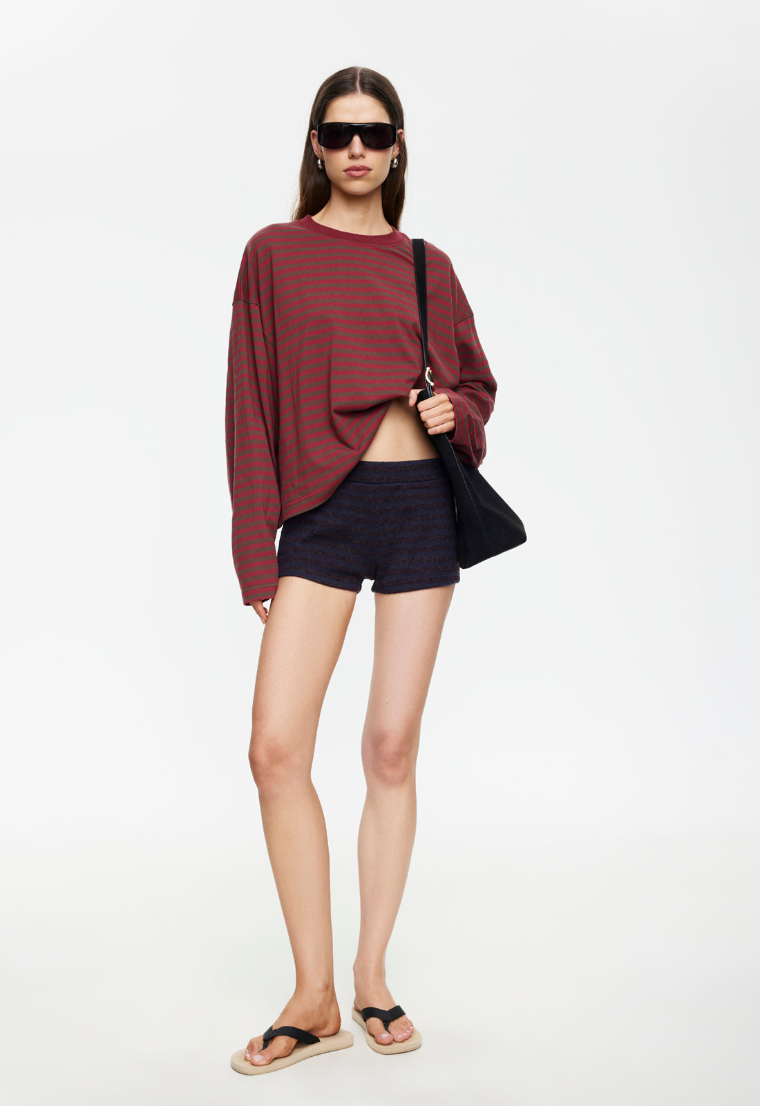 Lioness Fashion Outlets | BLOOM LONG SLEEVE - CHOCOLATE WINE STRIPE
