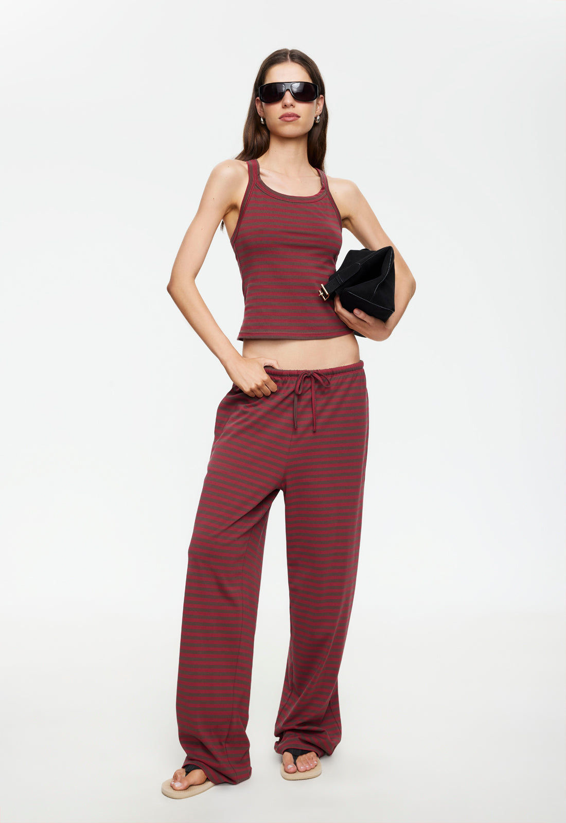 Lioness Fashion US | Bloom Pant - Chocolate Wine Stripe