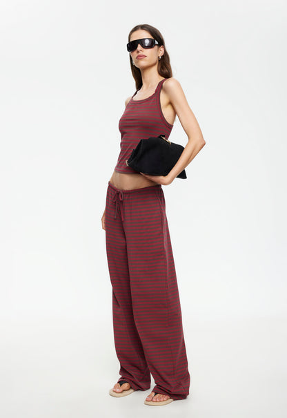 Lioness Fashion US | Bloom Pant - Chocolate Wine Stripe