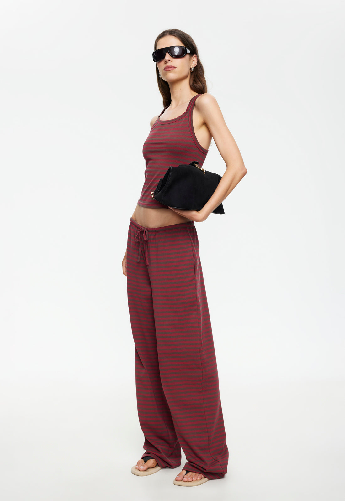 Lioness Fashion Store | Lucky Cami - Chocolate Wine Stripe