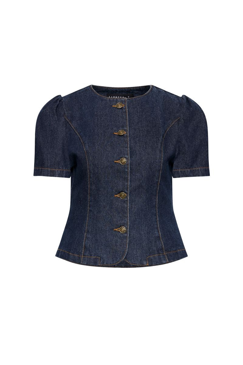 Lioness Fashion Store | FEMME BLOUSE - DARK DENIM