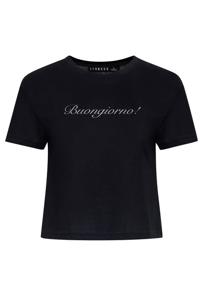 Lioness Fashion Near Me | BUONGIORNO BABY TEE - NOIR