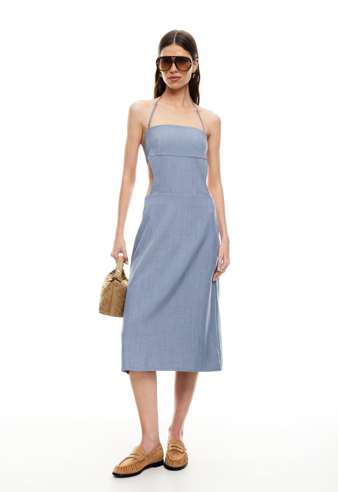 Lioness Fashion Outlet | MOONLIT MIDI DRESS - SLATE BLUE