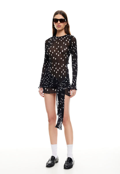 Lioness Fashion Online Shop | FORD MINI DRESS - NOIR POLKA