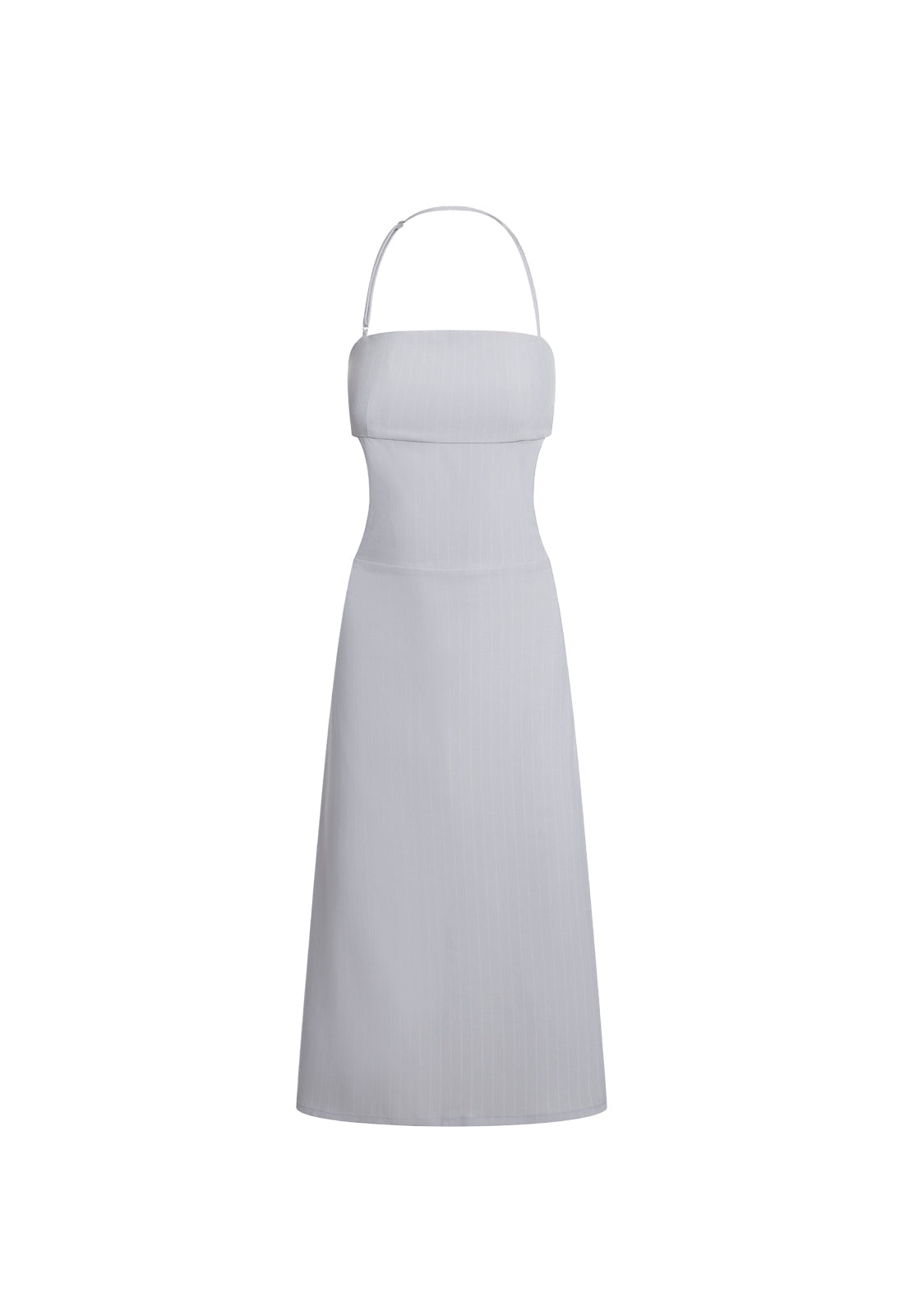 Lioness Fashion For Sale | MOONLIT MIDI DRESS - LIGHT GREY PINSTRIPE