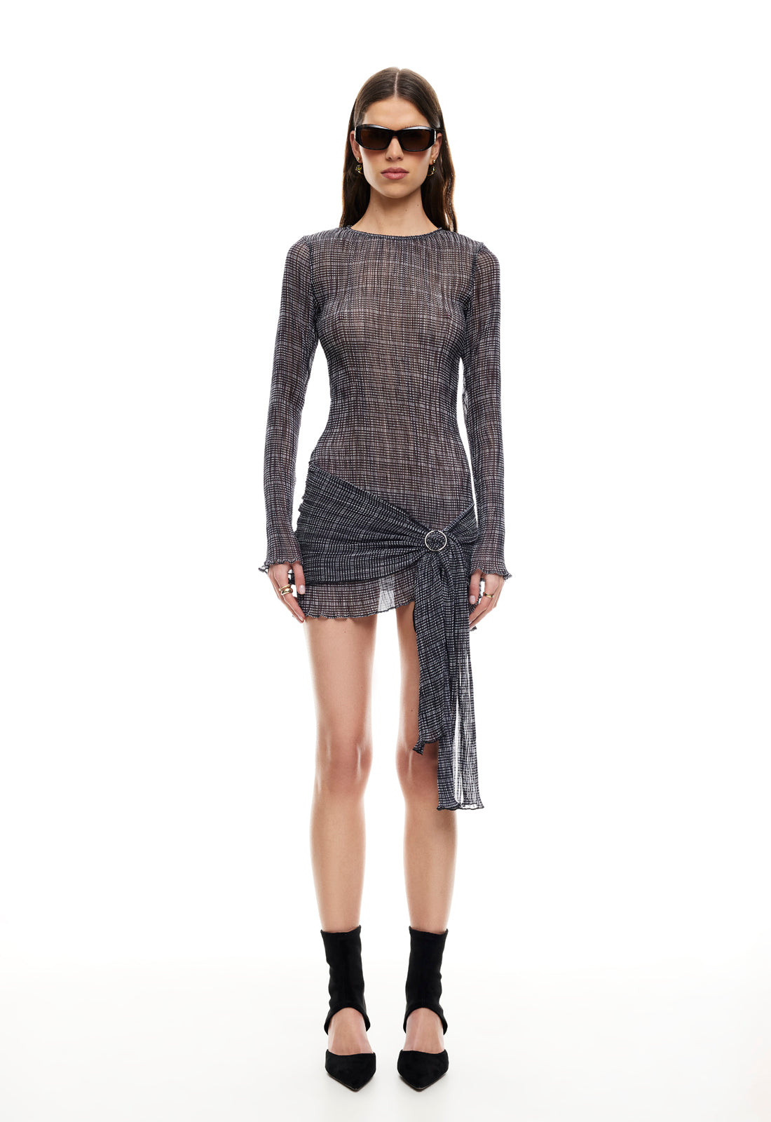 Lioness Fashion US | FORD MINI DRESS - NOIR PLAID