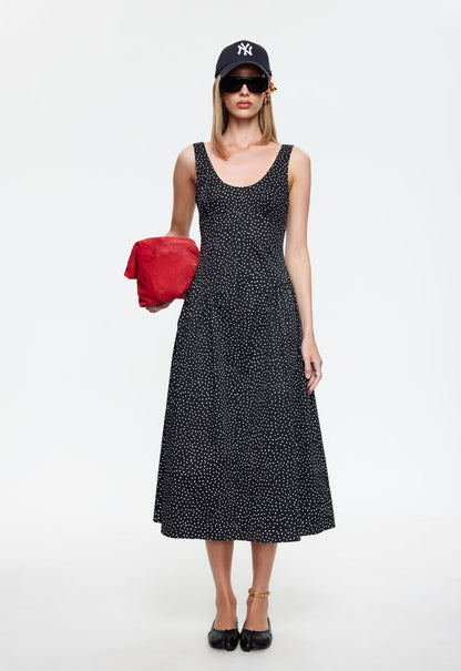 Lioness Fashion Store | LUNA ROSA MAXI DRESS - NOIR POLKA