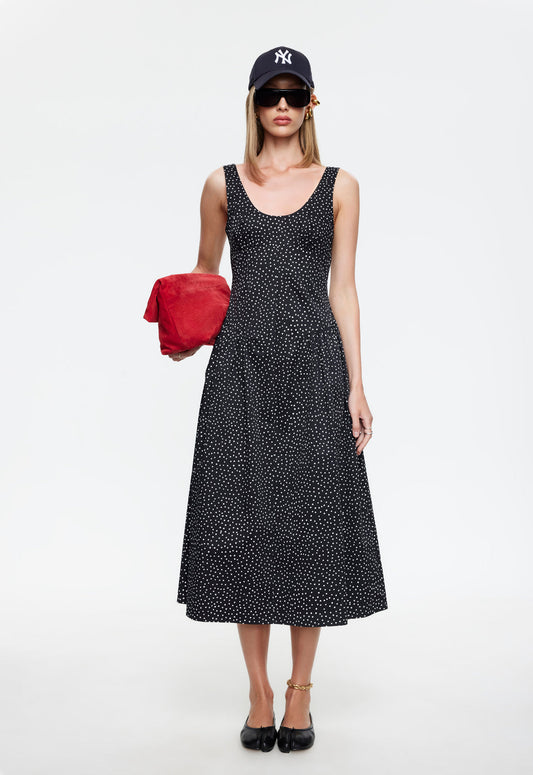 Lioness Fashion Store | LUNA ROSA MAXI DRESS - NOIR POLKA